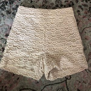Express High Waist Lace Shorts